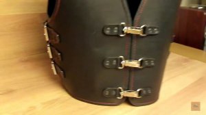 Байкерский кожаный жилет "Броня", Motorcycles leather vest