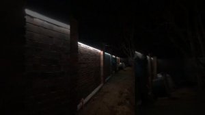 Подсветка забора