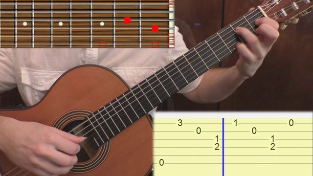 Аргентинская мелодия. Медленный показ с табами / Argentine melody [tabs]