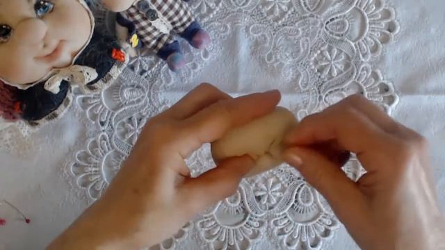 Как сделать голову куклы из колгот. Утяжки лица. Лицо куклы из капрона. Muñeca soft- cara.