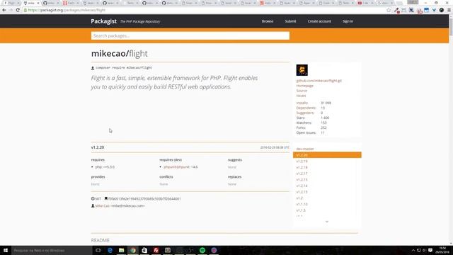 Sobre  Micro Frameworks PHP - Flight PHP, Lumen e Slim 3