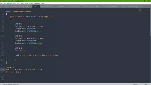 Chapter 30: increment and decrement in java | operators | with real time examples смотреть онлайн