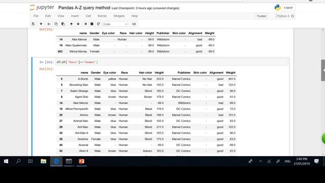Query Method  Pandas A-Z Python Urdu / Hindi