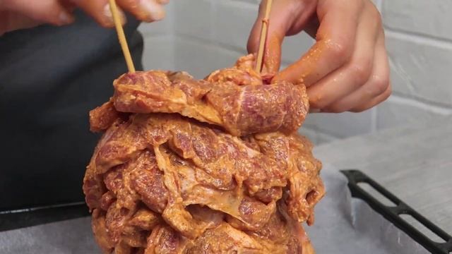 Сочный свиной кебаб в духовке - Мясо для домашней Шаурмы