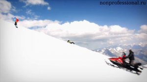 Летнее катание на горных лыжах, на Эльбрусе.