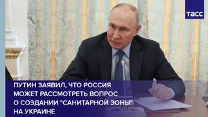 Путин заявил, что Россия может рассмотреть вопрос о создании "санитарной зоны" на Украине