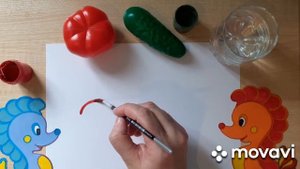 РИСОВАНИЕ "ПОМИДОР И ОГУРЕЦ".Занятие № 2.