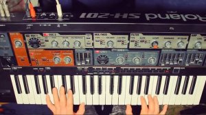 Roland SH-201 random live sound tweaking #1