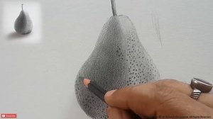 Sketching - How to Draw Pear Texture | How to Sketch Realistic Fruits | Portrait Sketching Tips