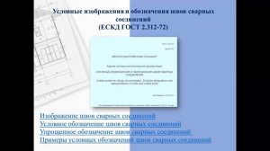 Нагасинова Ж.Ю. Условные изображения и обозначения сварных швов  ПМ 01 Черчение