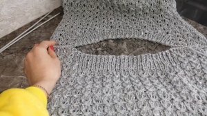 #простой свитер спицами #пряжа Gazzal  #свитер для начинающих #Как связать свитер оверсайз