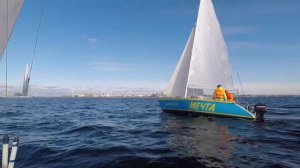 яхта h-boat. поворот оверштаг , финский залив