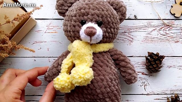 Амигуруми: схема Милый плюшевый мишка. Игрушки вязаные крючком - Free Crochet Patterns.