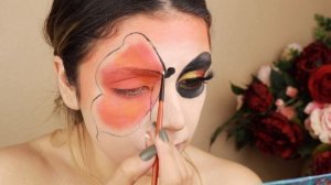 Día de los Muertos Monarch Butterfly Skull Halloween Makeup Look