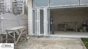 Раздвижная Дверь " ГАРМОШКА" REHAU с 7 частей