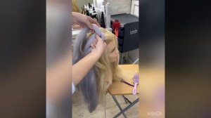 Как крепить канекалон. Коса с канекалоном