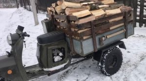 Мотороллер Муравей с колесами от квадроцыкла