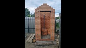 Туалет из кирпича