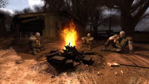 S.T.A.L.K.E.R.: CS - cидим с мужиками у костра на болотах 10 часов 4К