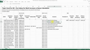 Excel for HR - Prorate Employee Salary for Merit Increase or Bonus Calculation