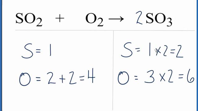How to Balance SO2 + O2 = SO3 - смотреть видео онлайн от «Math Magic» в ...