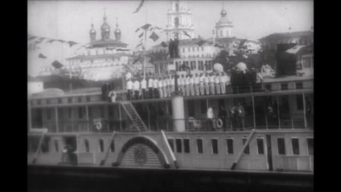 Историческая кинохроника Костромы - Костромской кремль и Земская Выставки на 300 детие ДР,