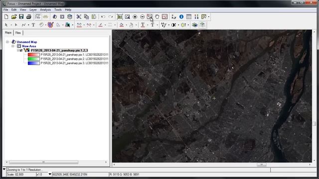 Pansharpen and Mosaic Landsat-8 imagery with Geomatica
