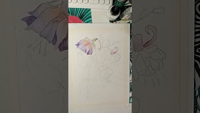 #вебинар#рисование Вебинар акварель "Веточка Фуксии" от Центра Развития личности "Слушай свое тело" смотреть онлайн