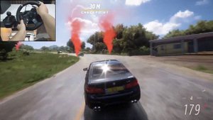 950HP BMW M5 F90 | Forza Horizon 5 | Steering Wheel gameplay