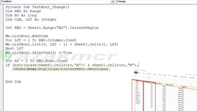 Listbox Use Instr And Multiple Columns Concatenate Userform Excel VBA смотреть онлайн