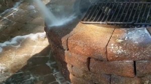 Moss and Lichen Removal - Soft Wash on Stone Patio and Firepit!