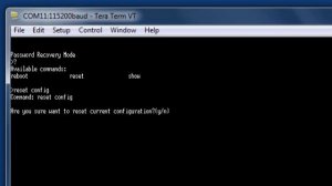 How to reset the DWS 3160 administration password