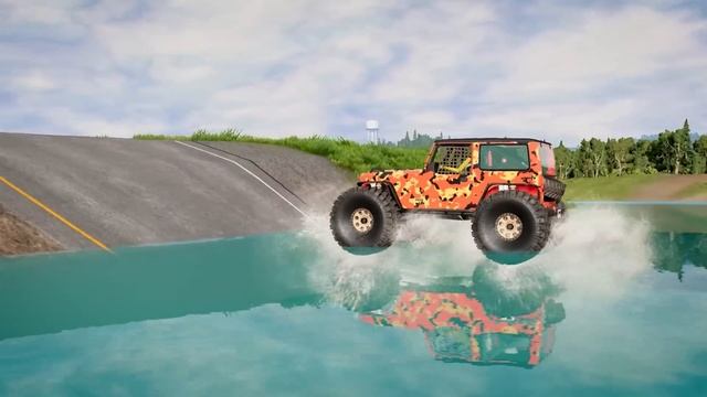 Cars vs Deep Water ▶️ BeamNG Drive смотреть онлайн