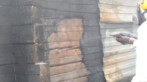 Удаление копоти и запаха гари дерево