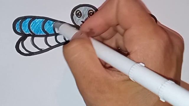 Как нарисовать стрекозу для детей/How to draw a dragonfly for children