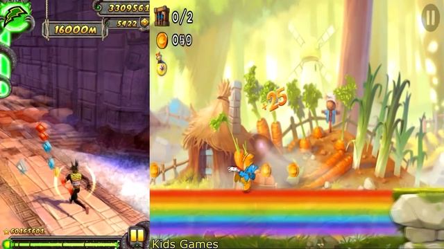 Temple Run 2 vs Smurfs Temple Epic Run смотреть онлайн