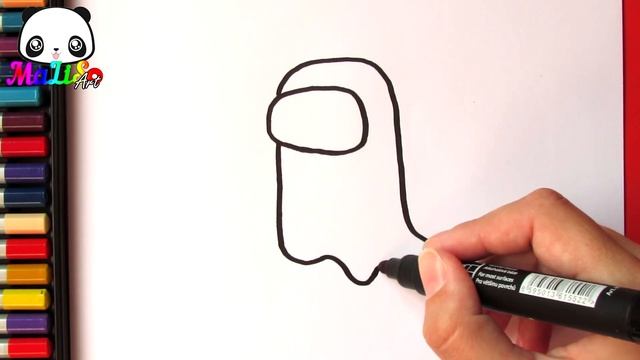 Как нарисовать Амонг Ас Призрака | How to draw Among Us Ghost Easy |  Як намалювати Амонг Ас Привид