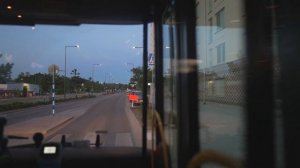 Sweden, Stockholm, night bus 592 ride from Arlanda Airport to Cityterminalen