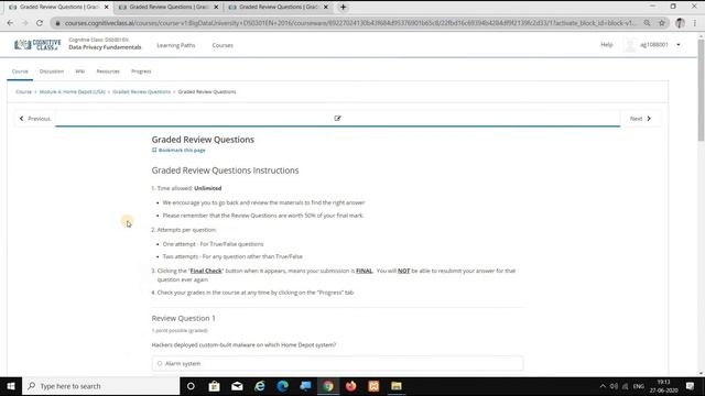 Data Privacy Fundamentals Cognitive Class Quiz Answers | IBM Free Courses | Cognitive Class смотреть онлайн