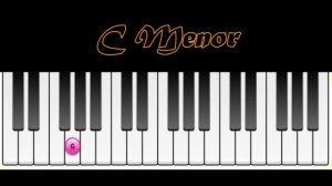 Acorde C menor piano chord