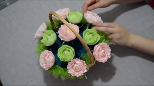 Букеты из конфет. Мастер-класс. Сборка корзины
