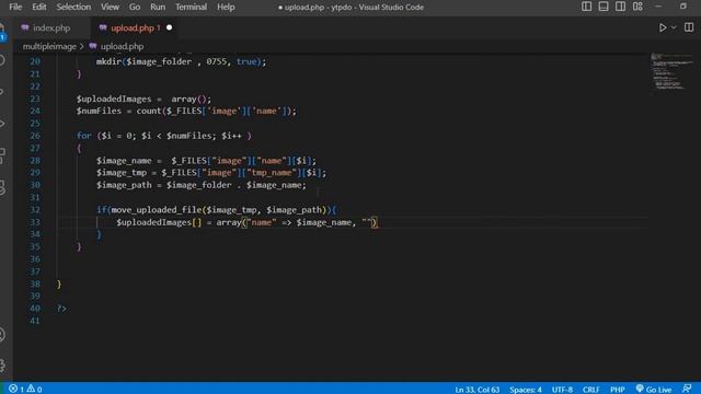 How to Upload Multiple Images in PHP PDO and Store in MySQL Folder | Upload Multiple Images  in PHP