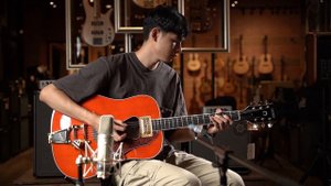 STRINGS SHOP DEMO : GRETSCH G5034TFT RANCHER, FIDELI-TRON PICKUP, SAVANNAH SUNSET
