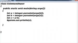 Command Line Input in JAVA By Shiva Sir