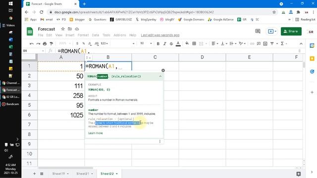 How to Generate Roman Numerals Format on Google Sheet смотреть онлайн