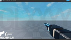 Blue Hyperlaser Gun Viewmodel (Moon Animator)