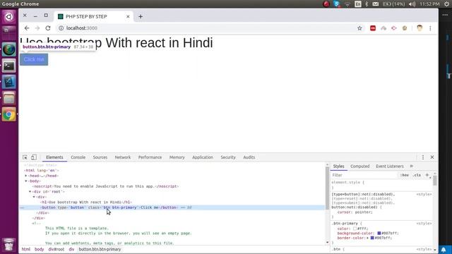 React js Hindi Tutorial # 26 use bootstrap