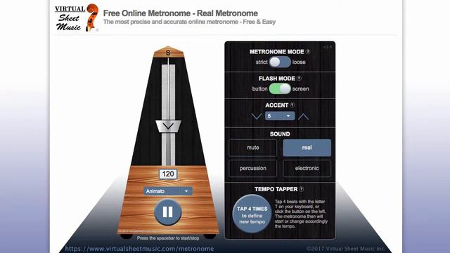 Video Metronome - 120 BPM (Beats Per Minute) 5/4 - Metronome Click Track смотреть онлайн