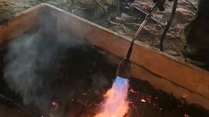 Обработка земли огнем.