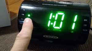 ⏰📻🔋#Battery & Setup-#Jensen AM/FM Dual Alarm Clock Radio With Nature Sounds-Model-JCR-210